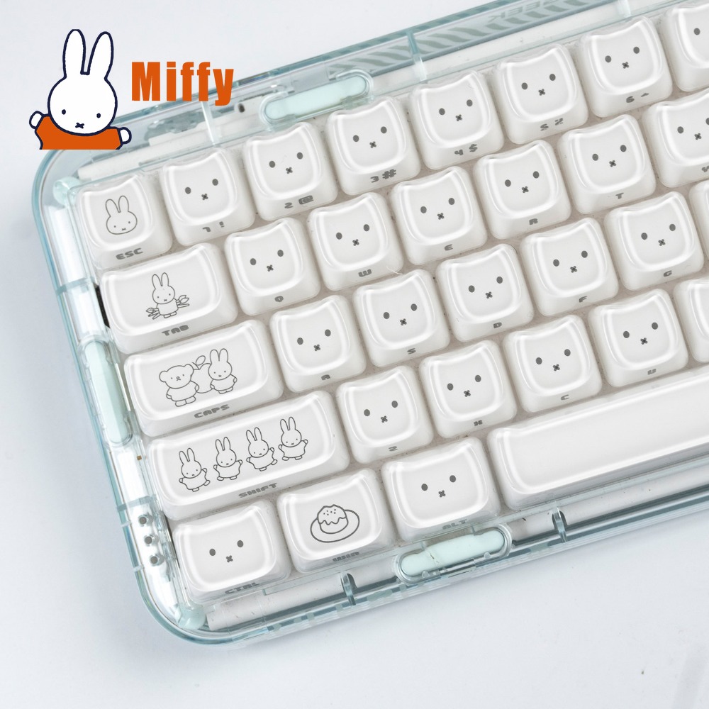 Gaming Keyboard Best - Kawaii Miffy Keycaps Cute Rabbit Key