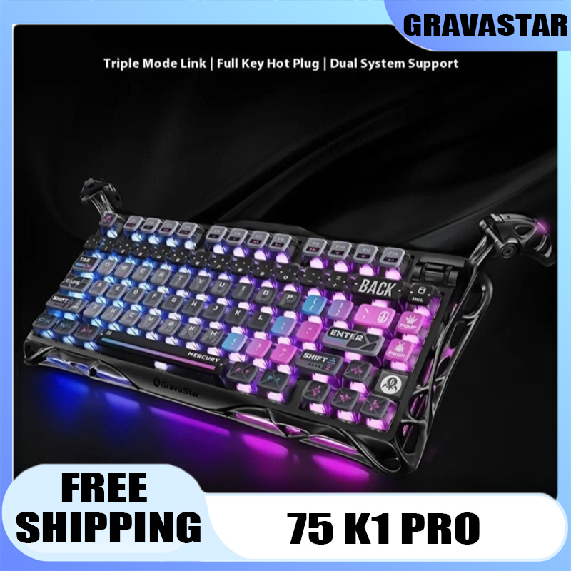 Keyboard Gaming Transparent - GravaStar 75k1pro Esports Gaming Mechanical Keyboard
