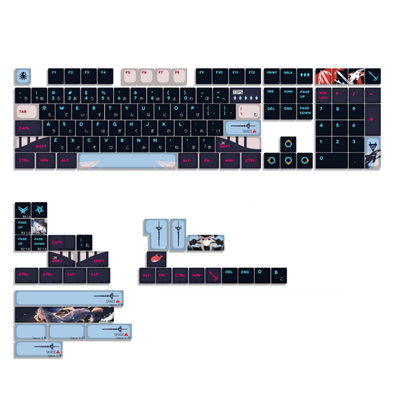 142 Keys/set PBT Keycap Tomorr - Gaming Keyboard Ergonomics recension och pris