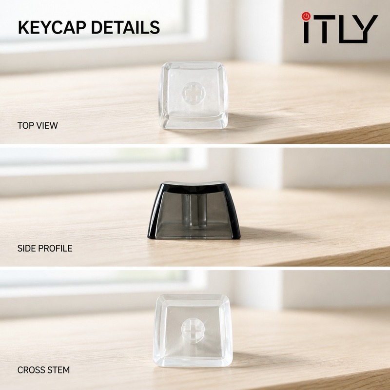 iTLY Square Transparent Keycap - Keycap Puller Ring recension och pris
