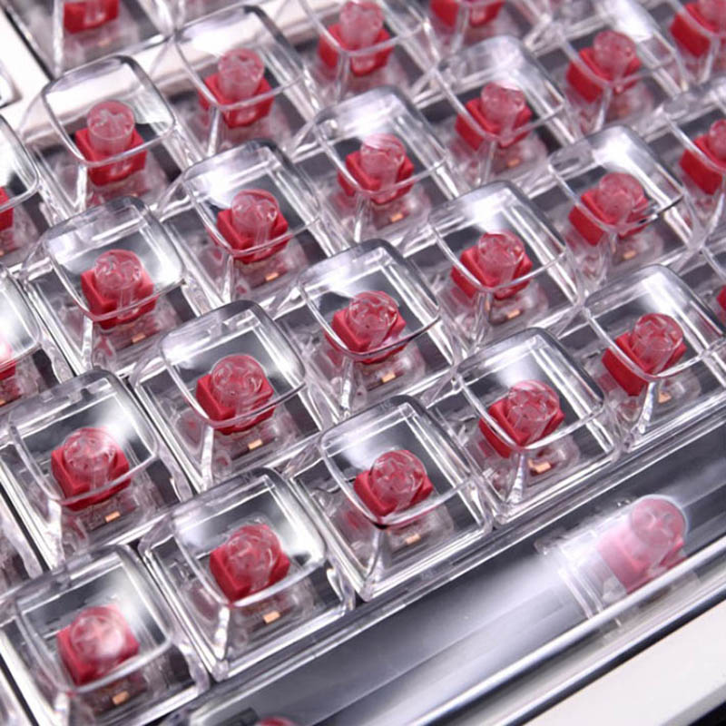 132 Keys Crystal Transparent K - Keyboard Gaming Transparent recension och pris
