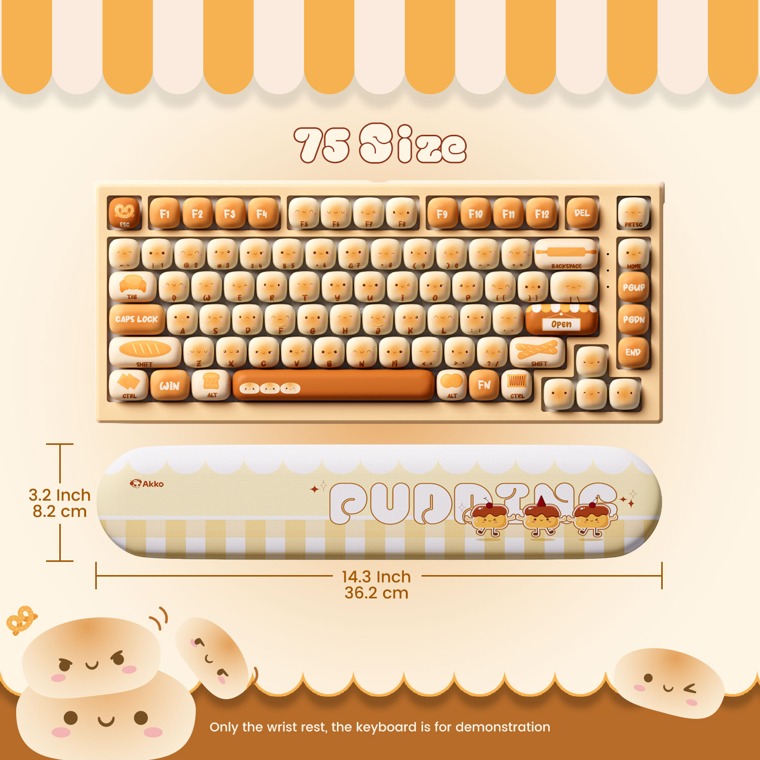 Akko Pudding Buns Keyboard Wri - Gaming Keyboard Ergonomics recension och pris