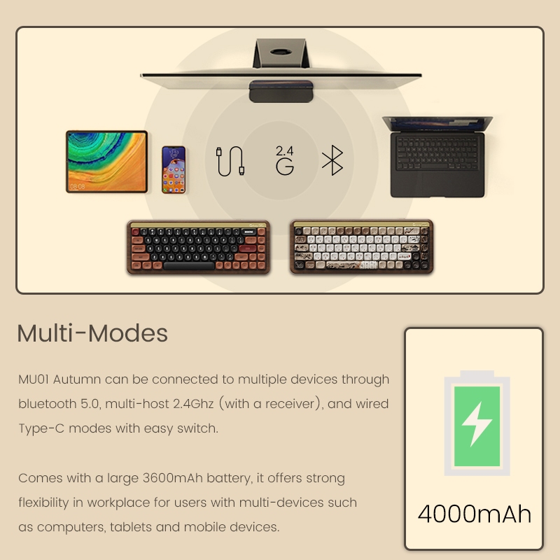 Akko MU01 Wooden Mechanical Ke - Gaming Keyboard Type C recension och pris