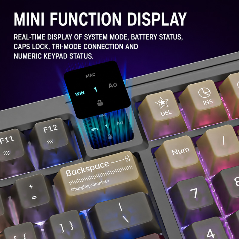 Langtu T98 Tri Mode RGB Custom - Gaming Keyboard Extension recension och pris