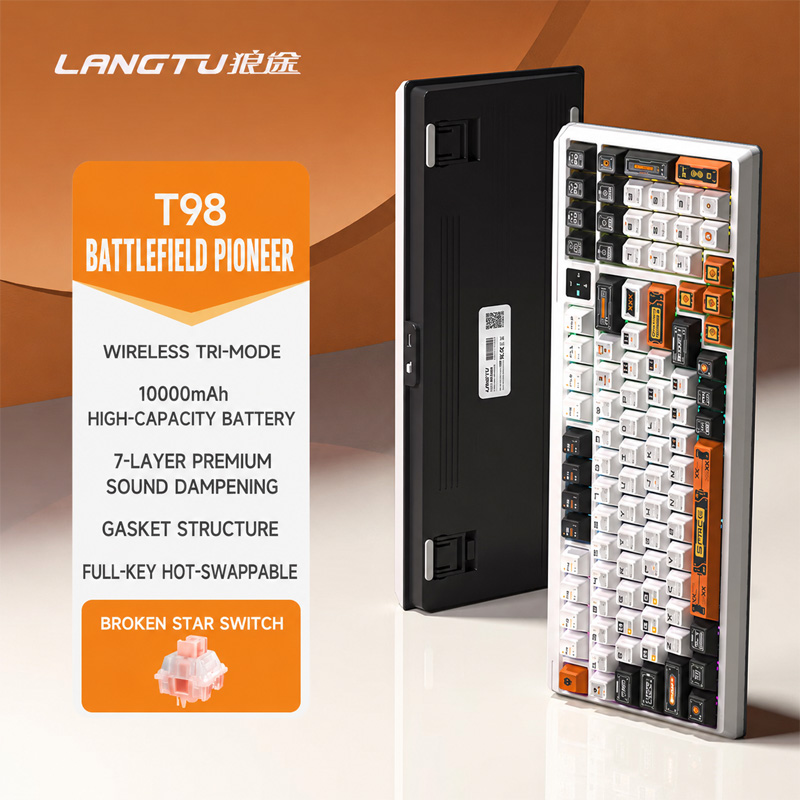 Langtu T98 Tri Mode RGB Custom - Gaming Keyboard Extension recension och pris