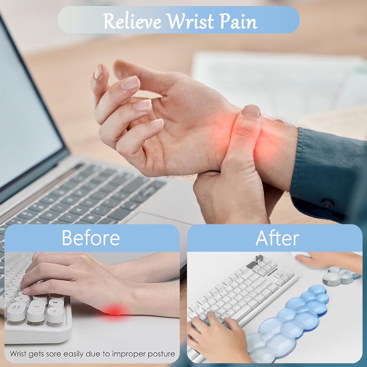 Ergonomic Cloud Wrist Support  - Gaming Keyboard Hand recension och pris