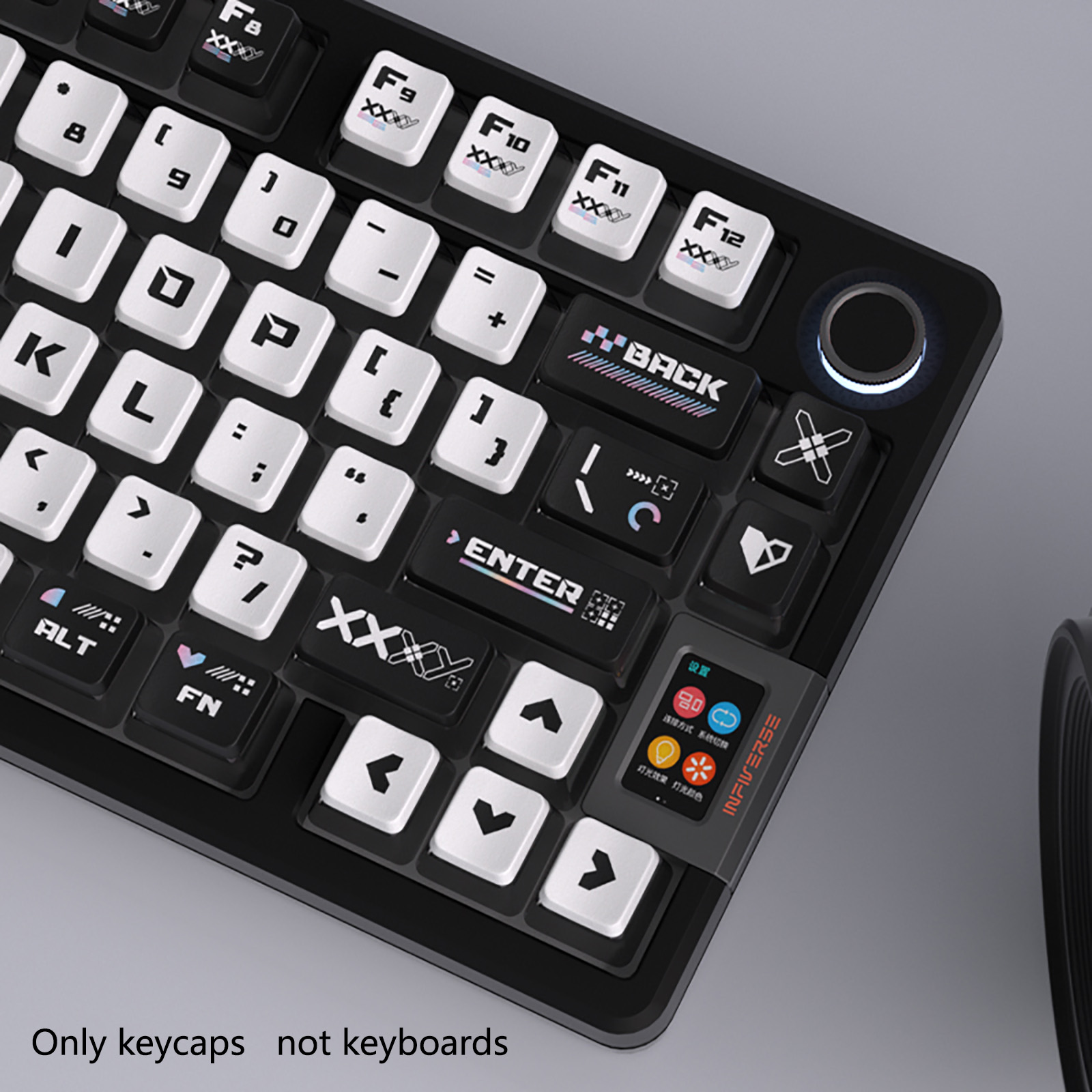 122 Keys Black White Pudding T - Keyboard Gaming Transparent recension och pris