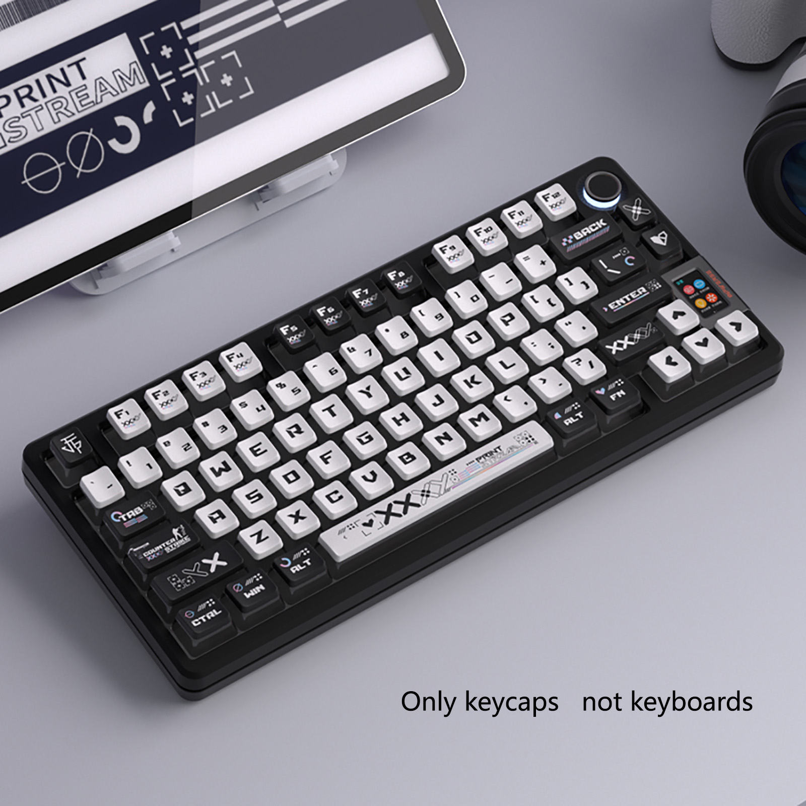 122 Keys Black White Pudding T - Keyboard Gaming Transparent recension och pris