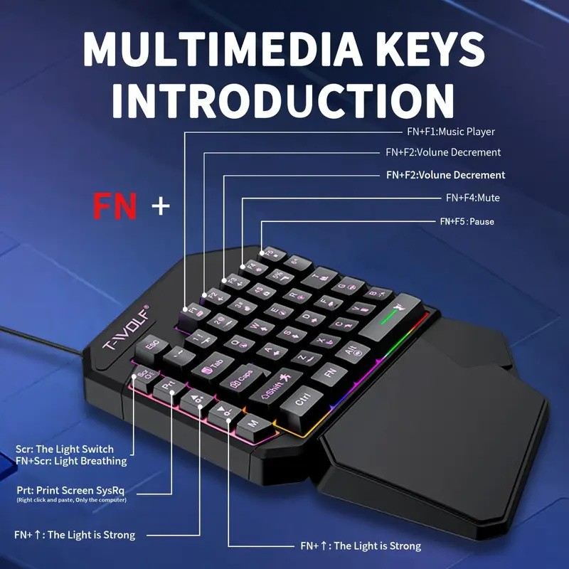 FocusOnPC TF900 2-in-1 Mobile  - Gaming Keyboard Hand recension och pris