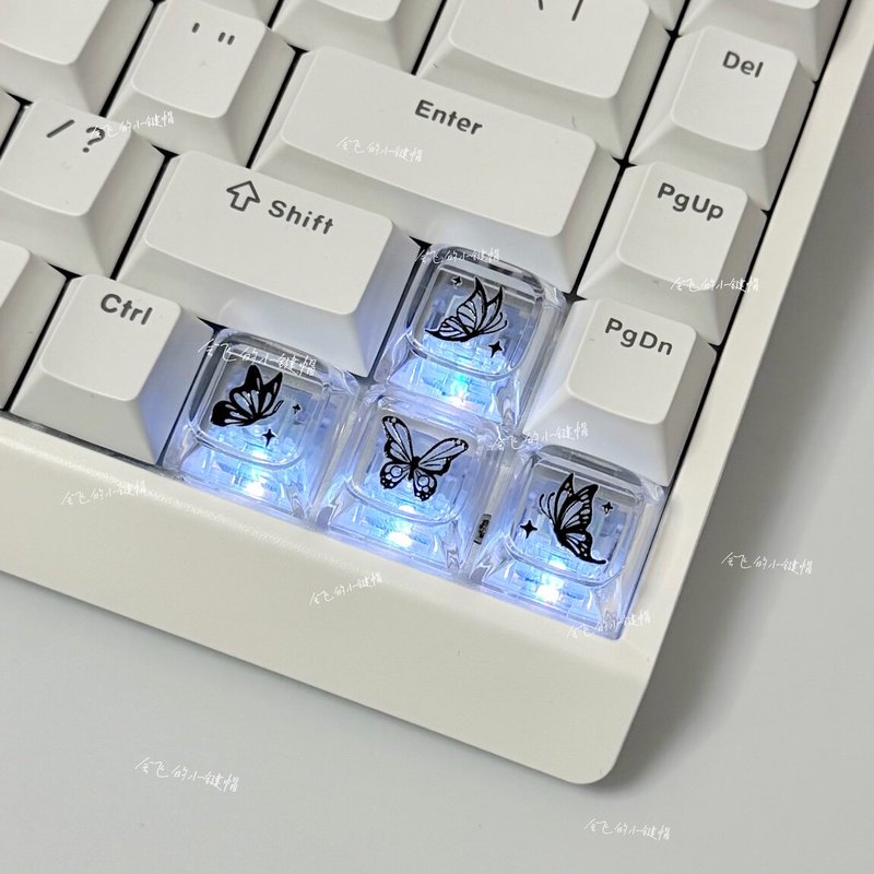 Transparent Butterfly Themed K - Keyboard Gaming Transparent recension och pris