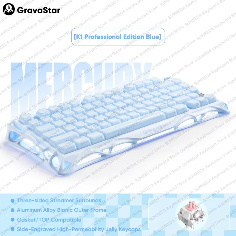 K1 LITE JELLY PINK Mechanical  - Keyboard Gaming Transparent recension och pris