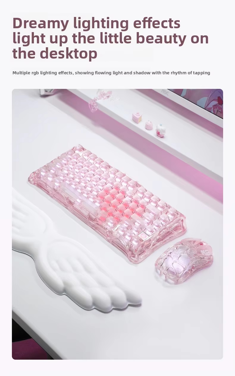 K1 LITE JELLY PINK Mechanical  - Keyboard Gaming Transparent recension och pris